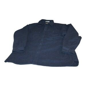 LL Bean Chamois Cloth Shirt Traditional Fit Blue Size‎ XL Tall Shacket Flannel